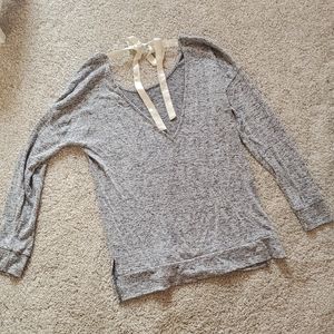 Tie back long sleeve top